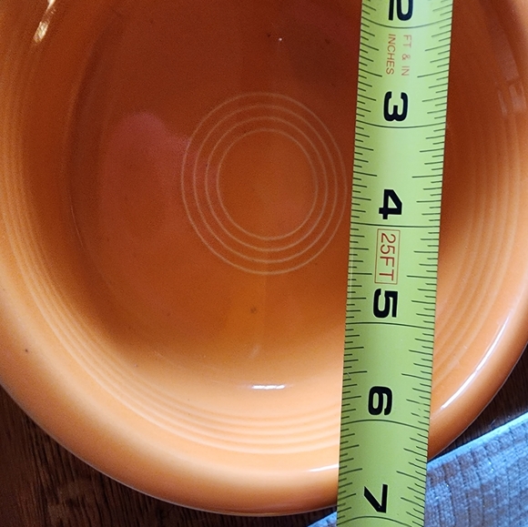 Fiesta 7 inch bowl.  TANGERINE color. - Picture 2 of 3